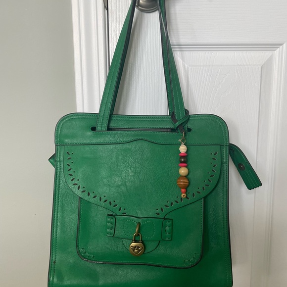 Green Leather Nica Purse - Like New. - Picture 2 of 14